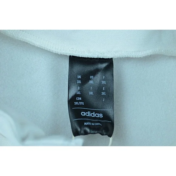 Adidas Jacket Men's 3XL White Basketball One Fleece Track Jacket Full Zip NWT - Picture 5 of 11